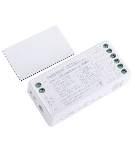 Zigbee LED controller 3 in 1 - voor RGB/RGBW/RGBWW/RGBCCT LED strips 12-24-48v - FUT037ZP+