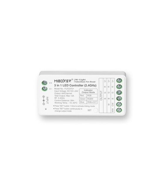 Zigbee LED controller 3 in 1 - voor RGB/RGBW/RGBWW/RGBCCT LED strips 12-24-48v - FUT037ZP+