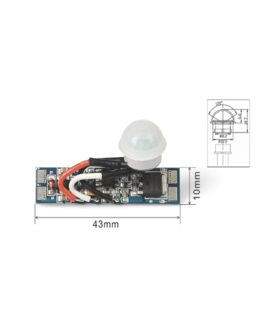 LED profiel PIR sensor instelbaar -12V 30W / 24V 60W - SPIR002