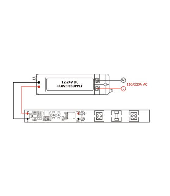 LED profiel dimmer met geheugenfunctie SEIR001