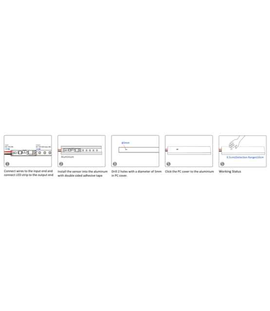 LED profiel dimmer met geheugenfunctie SEIR001