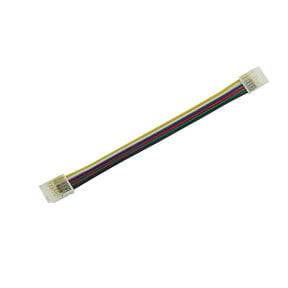 12mm RGBCCT LED strip connector 2 zijdig – soldeervrij – klik connector – 12mm 96 LED's - IP20