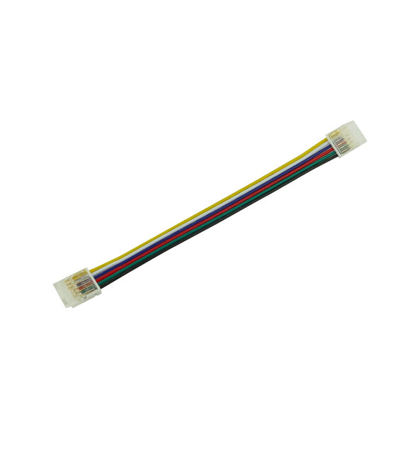 12mm RGBCCT LED strip connector 2 zijdig – soldeervrij – klik connector – 12mm 96 LED's - IP20