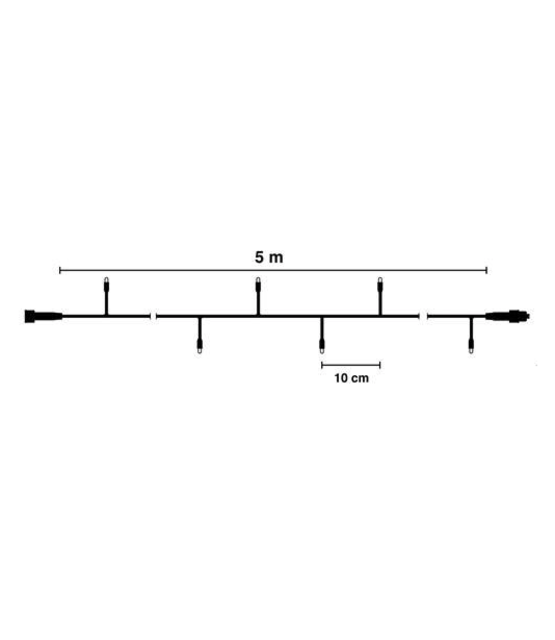 10 meter - uitbreiding - kerstverlichting 100 LED’s – zwarte kabel - professioneel - IP65 waterdicht - LUKSUS