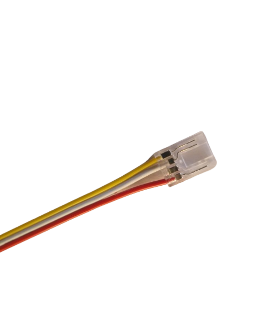 COB LED strip connector Dual White 2 zijdig – soldeervrij – klik connector 10mm –  IP20 COB - IP20