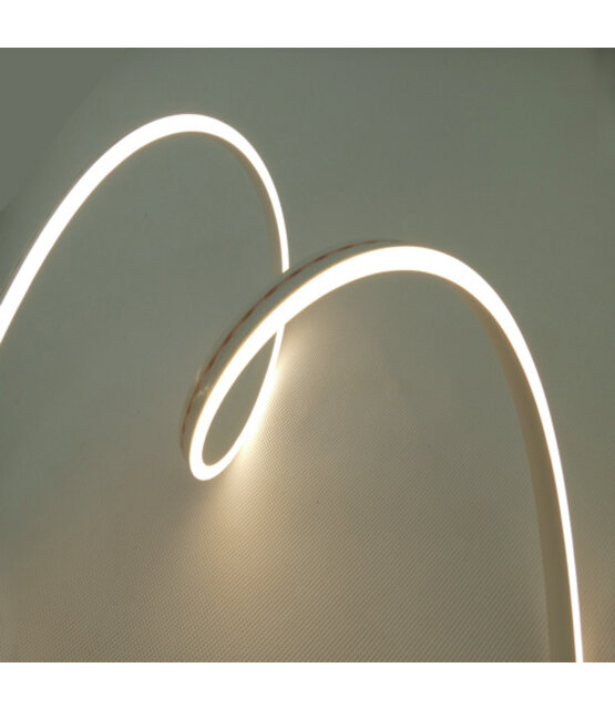Neon Flex LED strip 24 volt 3000 kelvin warm wit 9,6W 1000LM 6 x 12mm IP67 – 10 meter