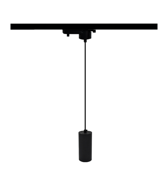 Universele zwarte 3-fase hanglamp voor trackrails t.b.v. GU10 spots