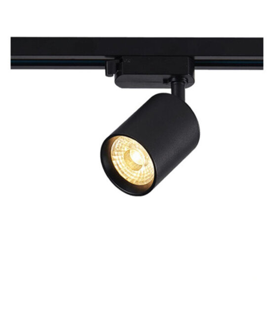 1-fase rail spot - Zwart -  10W - 38° - 4000K