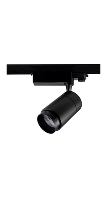 3-FASE railarmatuur zwart voor GU10 LED spots met instelbare lens - Zoomable