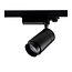 Trackrail verlichting 3 fase Luksus - Budget vriendelijke railverlichting 3-FASE railarmatuur zwart voor GU10 LED spots met instelbare lens - Zoomable