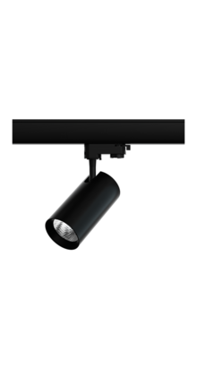 3- fase 4000k 40 graden bundel rail spot Zwart 20W