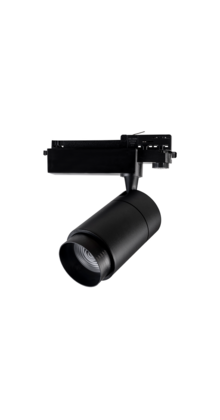 3-fase dimbare rail spot instelbare graden bundel zwart 15-60°