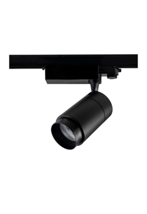 3-fase dimbare rail spot instelbare graden bundel zwart 15-60°