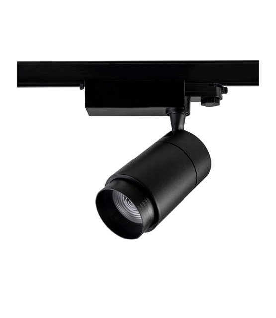 3-fase dimbare rail spot instelbare graden bundel zwart 15-60°