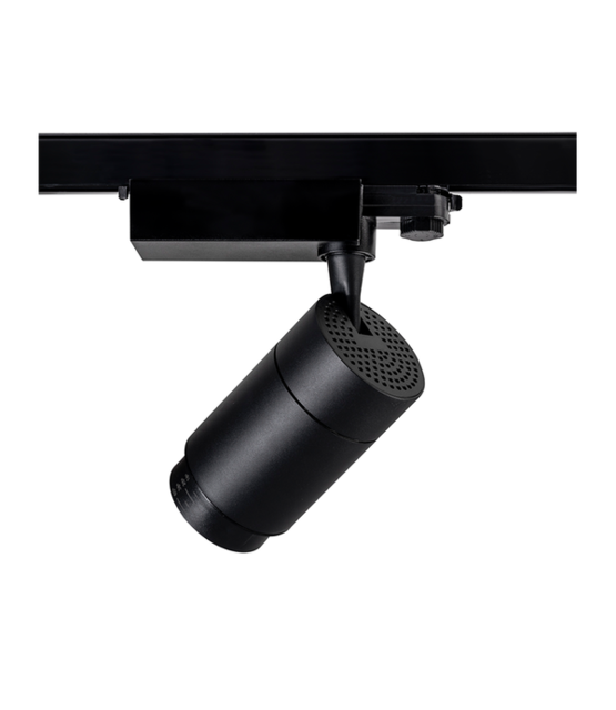 3-fase dimbare rail spot instelbare graden bundel zwart 15-60°