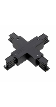 X stuk connector voor zwarte 3-fase rail