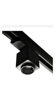 3- fase stekker voor in rail zwart