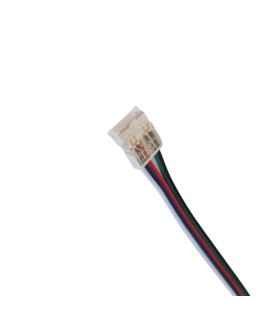 RGBW/RGBWW COB LED strip connector 2 zijdig – soldeervrij – klik connector – 12mm - IP20