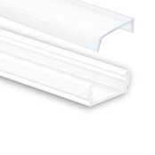 Wit LED profiel met klikafdekking 16,80mm x 6,47mm - 01WIT