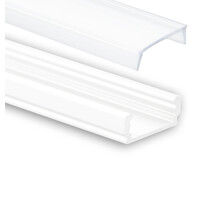 Wit LED profiel met klikafdekking 16,80mm x 6,47mm - 01WIT
