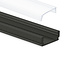 LED profielen Luksus Zwart LED profiel met klikafdekking 16,80mm x 6,47mm - 01ZWART