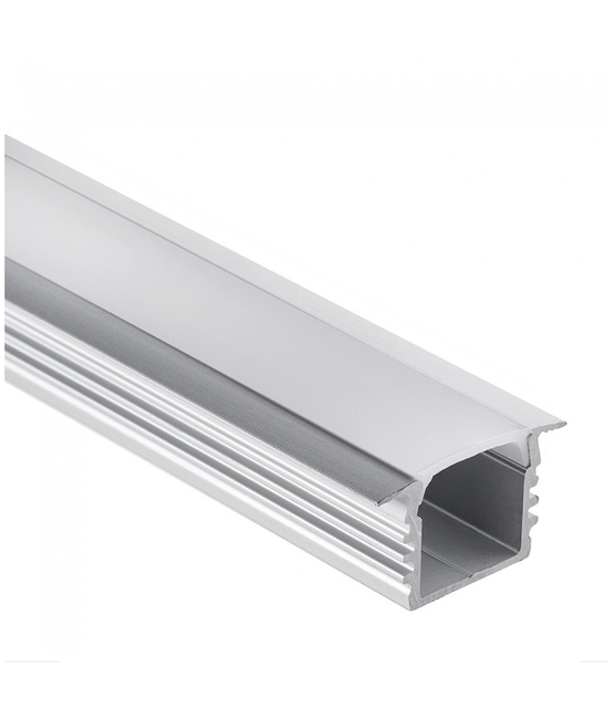Aluminium LED inbouw profiel met klikafdekking 16,80 mm x 13,47 - 03ALU