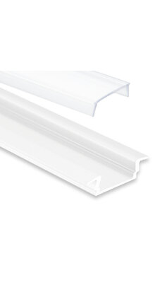 Wit LED inbouw profiel met klikafdekking 16,80 mm x 5,91mm - 08WIT