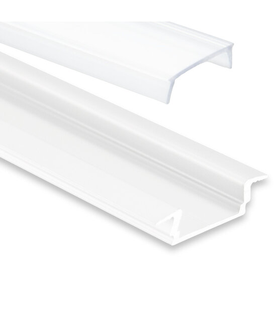 Wit LED inbouw profiel met klikafdekking 16,80 mm x 5,91mm - 08WIT