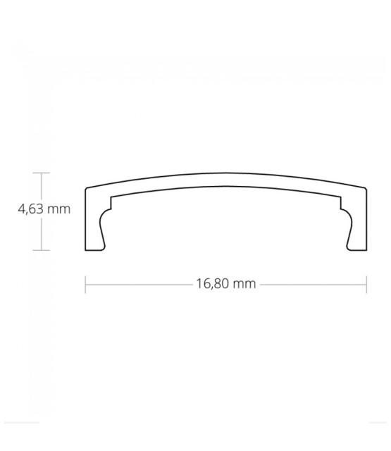 LED profiel met platte opaal afdekking 16,80mm x 12,41mm - 05.1Alu