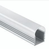 LED profiel 2 meter met half ronde afdekking 16,80 mm x 16,80 mm - 05.2ALU