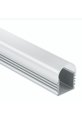 LED profiel 2 meter met half ronde afdekking 16,80 mm x 16,80 mm - 05.2ALU