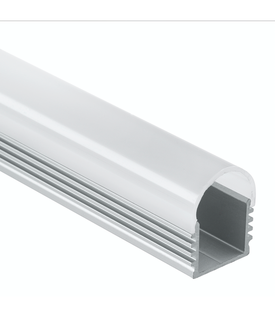 LED profiel 2 meter met half ronde afdekking 16,80 mm x 16,80 mm - 05.2ALU