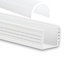 LED profielen Luksus Wit LED profiel 2 meter met half ronde afdekking 16,80mm x 16,80mm - 05.2WIT