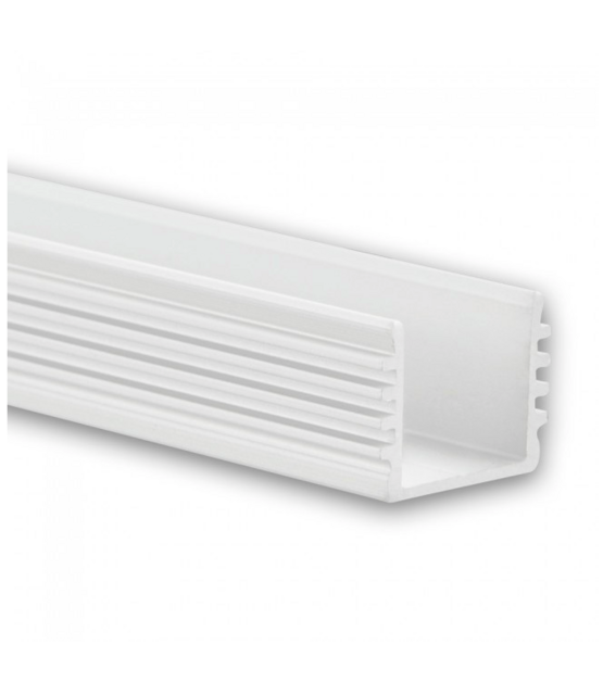 Wit LED profiel met half ronde afdekking 16,80mm x 16,80mm - 05.2WIT