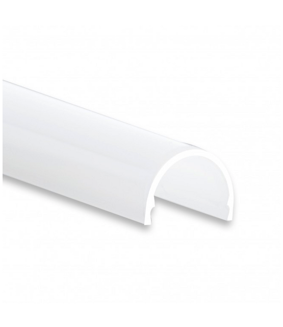 Wit LED profiel met half ronde afdekking 16,80mm x 16,80mm - 05.2WIT