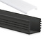 LED profielen Luksus Zwart LED profiel met platte opaal afdekking 16,80 mm x 16,80 mm - 05.1ZWART