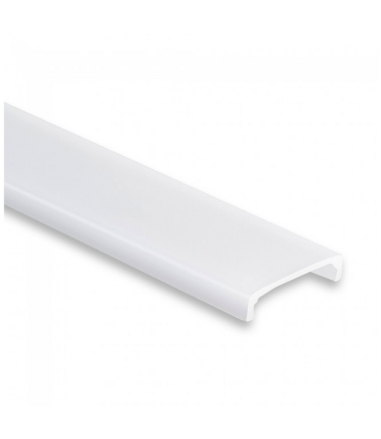 Zwart LED profiel met platte opaal afdekking 16,80 mm x 16,80 mm - 05.1ZWART