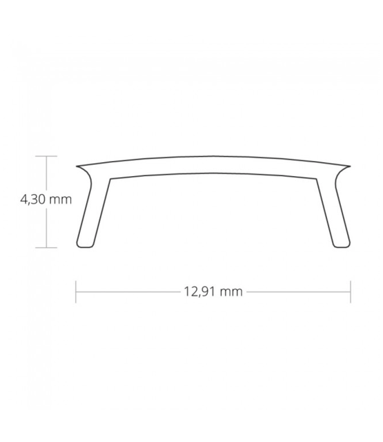 Wit LED hoekprofiel met afdekking 25,66mm x 18,01mm - C23WIT
