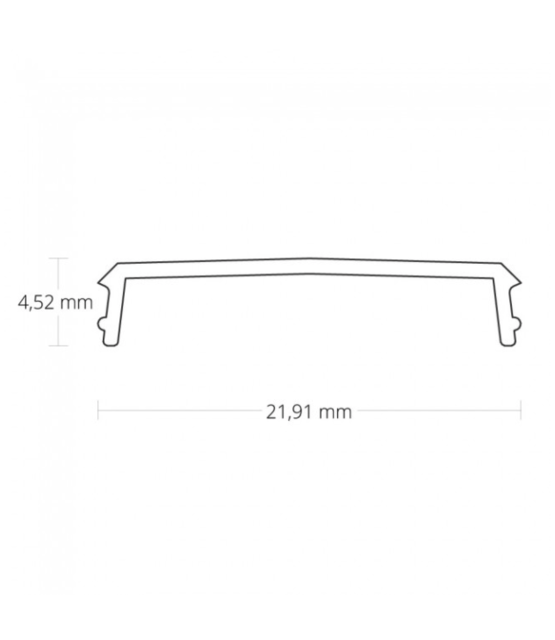LED hoekprofiel met opaal klikafdekking 33,60 mm x 26,52 mm - C11ALU