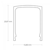 LED profiel met hoge afdekking 16,80 mm x 25,47 mm - 15.1ALU