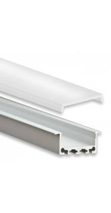 XL LED inbouw profiel met klikafdekking 36,79mm x 11,69mm - XL05ALU