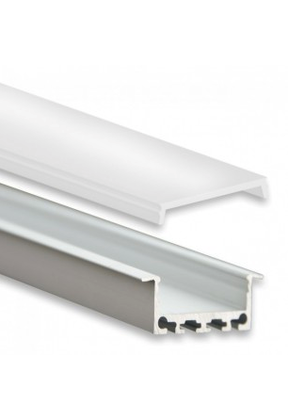 XL LED inbouw profiel met klikafdekking 36,79mm x 11,69mm - XL05ALU