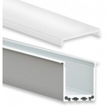 Inbouw LED XL profiel met klikafdekking 36.79 mm x 26 mm - XL07Alu