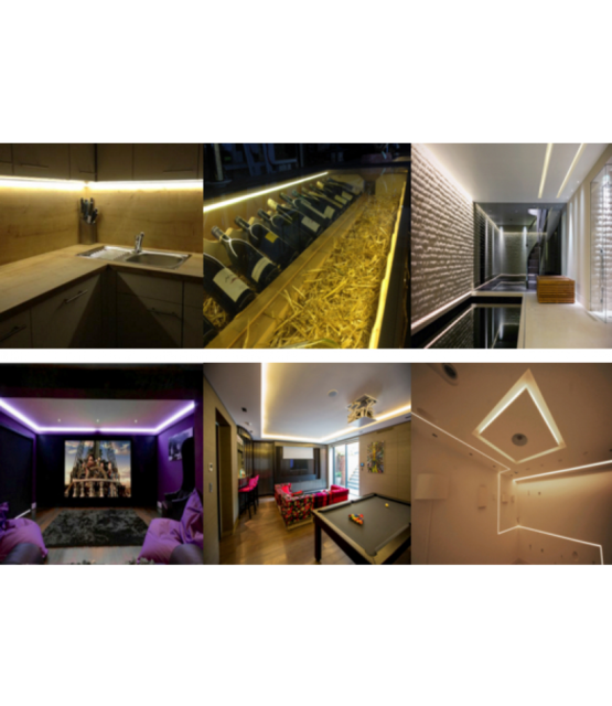 LED opbouw profiel met afdekking 25,79 mm x 6,5 mm 17ALU