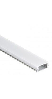 LED profiel met opaal klikafdekking 16,85 mm x 6,50 mm - 15ALU