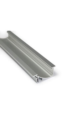 LED inbouw profiel 2 meter inclusief opaal / melkwit 53 mm x 13,5 mm F8ALU