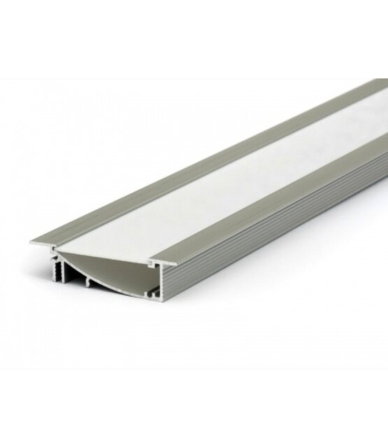 LED inbouw profiel 2 meter inclusief opaal / melkwit 53 mm x 13,5 mm F8ALU