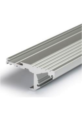 LED strip trapprofiel met afdekking 41,5 mm x 20,6 mm - D10ALU