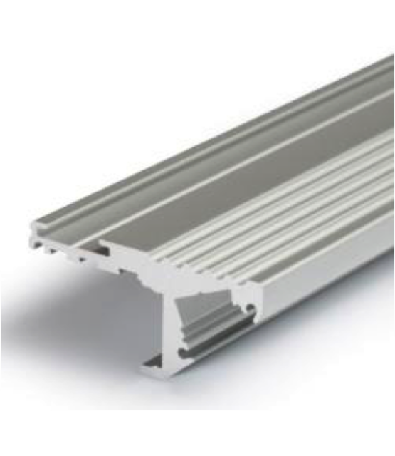LED strip trapprofiel met afdekking 41,5 mm x 20,6 mm - D10ALU
