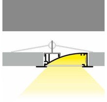 LED gyproc profiel 2 meter met opaal schuifafdekking 53 mm x 13,5 mm F8ALU